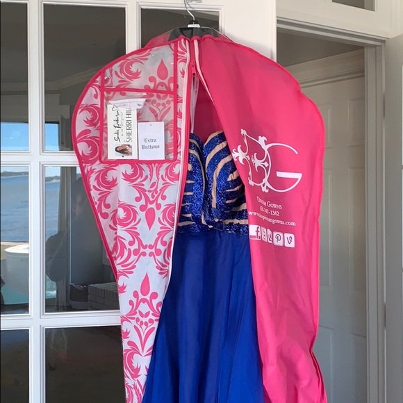 Sherri Hill Blue Prom Dress - Sadie Robertson Line - Picture 4 of 4